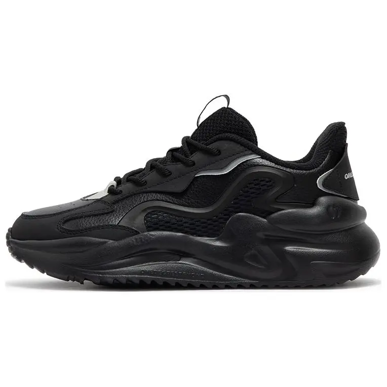 361° Life Collection Wear-Resistant Slip-Resistant Low-Top Casual Shoes Women's Black Silver