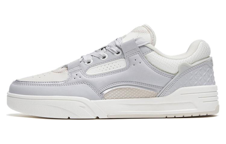 Anta AOJIE Slip-Resistant Cushioning Wear-Resistant Low-Top Skateboard Shoes Women's Gray White