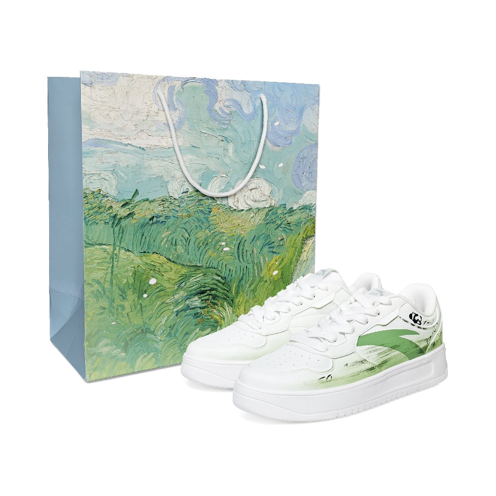 Anta Relaxed Slip Resistant, Abrasion Resistant, Lightweight Low Top Skateboard Shoes Unisex Green