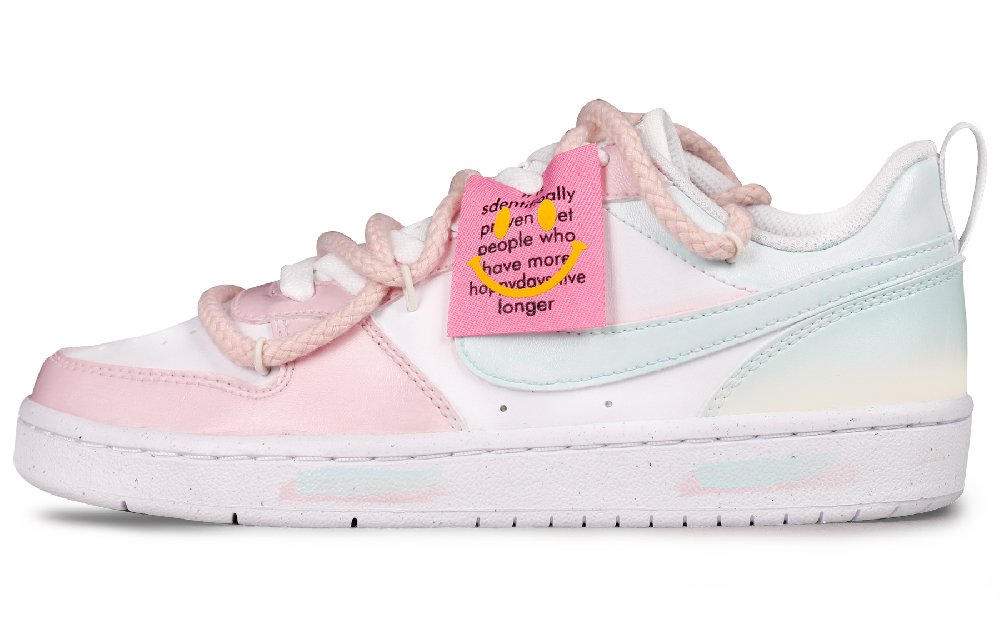 Nike Court Borough Low-Top Skateboard Shoes GS Pink