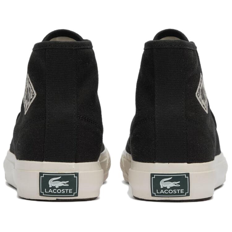 LACOSTE Backcourt High Top Skateboard Shoes Women's Black White купить в интернет-магазине Yoocart с быстрой доставкой по России.