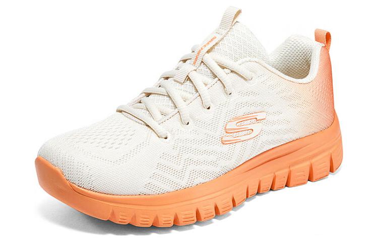 Skechers Graceful Square Sugar Collection Cushioning Wear-Resistant Low-Top Casual Shoes Women's White Orange купить в интернет-магазине Yoocart с быстрой доставкой по России.