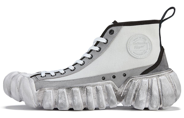 Onitsuka Tiger Dentigre Series Mid-Top Skateboard Shoes Unisex Gray White