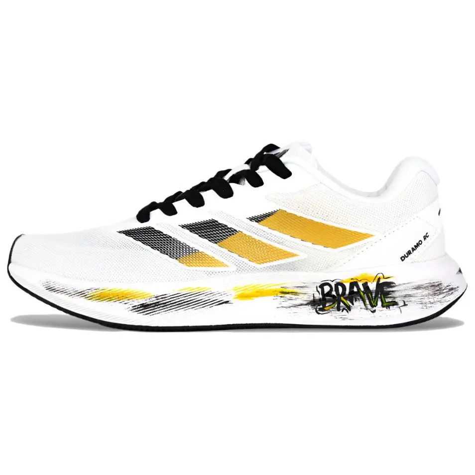 Adidas Duramo RC Abrasion Resistant Low Top Casual City Commute Running Shoes Unisex Black Gold