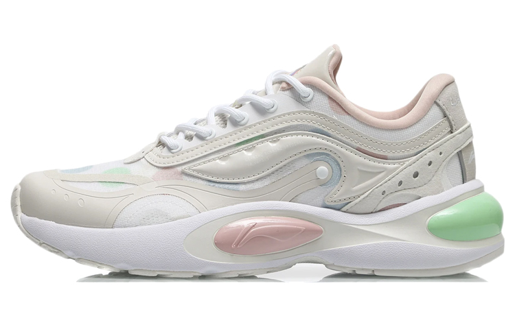 LiNing V8 Cushioning Low-Top Running Shoes Women's Pearl White