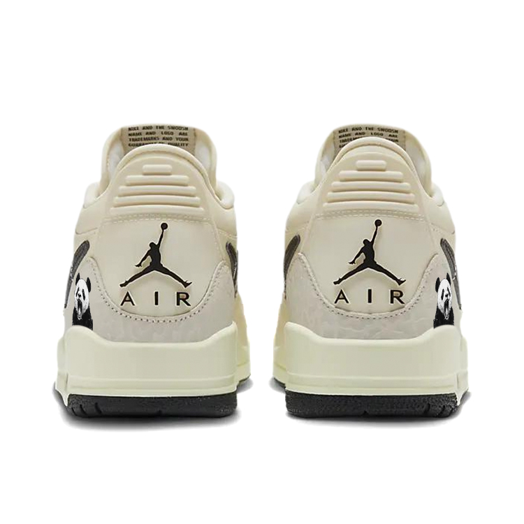 Jordan Legacy 312 Anti-Slip Wear-Resistant Low-Top Vintage Basketball Shoes Women's Beige Black