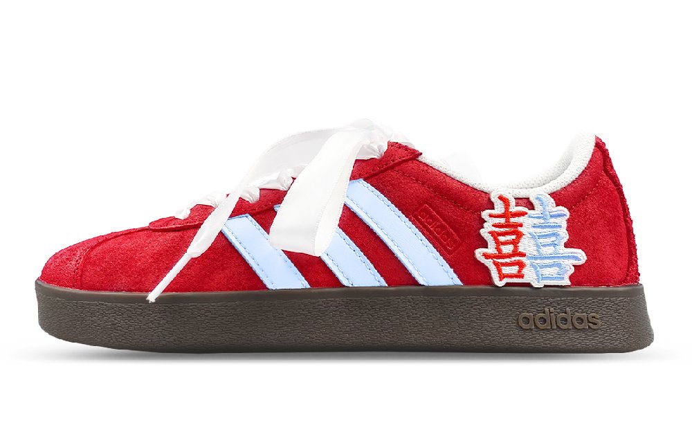 Adidas Neo VL Court 2.0 Impact Resistant Quick Dry Low-Top Skateboard Shoes Unisex Red Blue