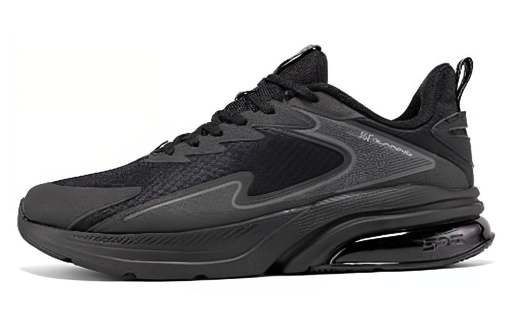 361° Cushioning, Wear Resistant Low Top Running Shoes Men's Black Gray