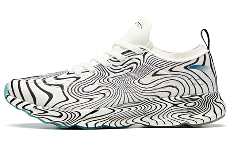 Anta Cushioning, Slip Resistant, Lightweight Low Top Running Shoes Men's Black White