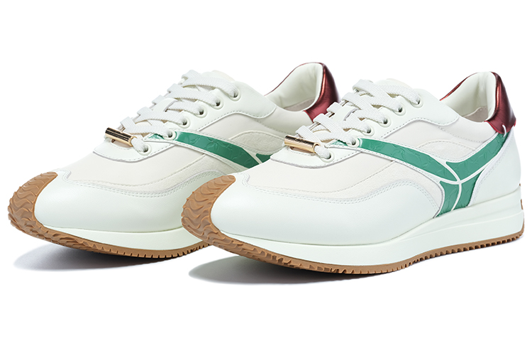LI-NING 1990 Zhengrong Anti-Slip Wear-Resistant Low-Top Sports Casual Shoes Women's White Green