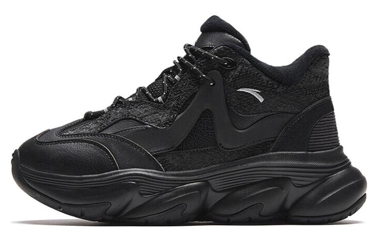 Anta Cushioning Wear-Resistant Mid-Top Chunky Sneakers Women's Black