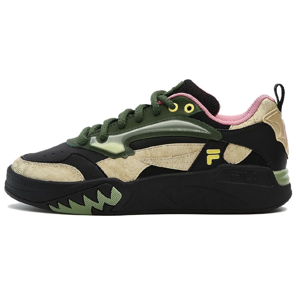 FILA FUSION Desperado Low Top Skate Shoes 'Black Green Beige' Women's
