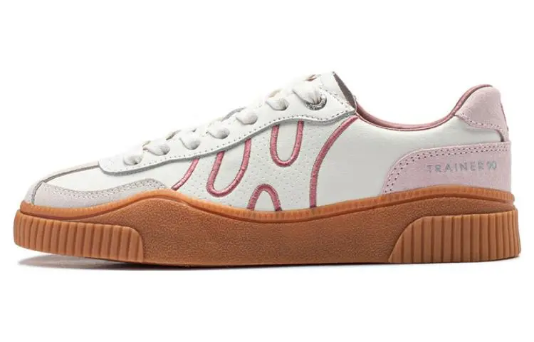 LiNing V2 Coverage Abrasion Resistant Low top Stylish Skateboarding Shoes Women's Mist White