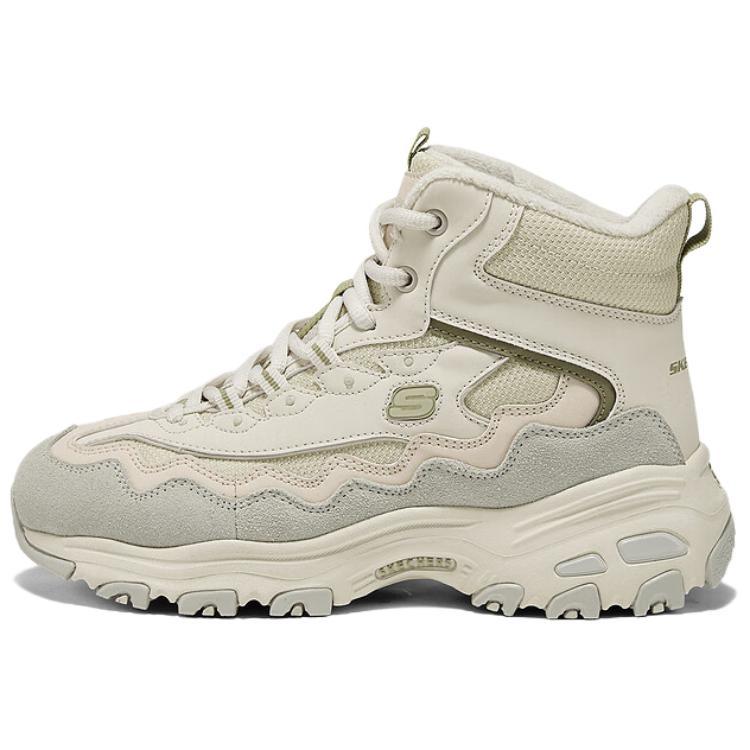 Skechers DLITES Anti-Slip Wear-Resistant High-Top Casual Shoes Women's Taupe