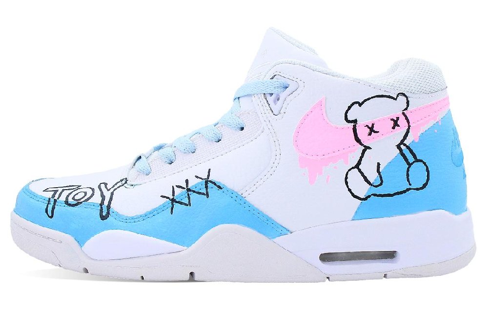Nike Flight Legacy Mid-Top Vintage Basketball Shoes Unisex Blue White