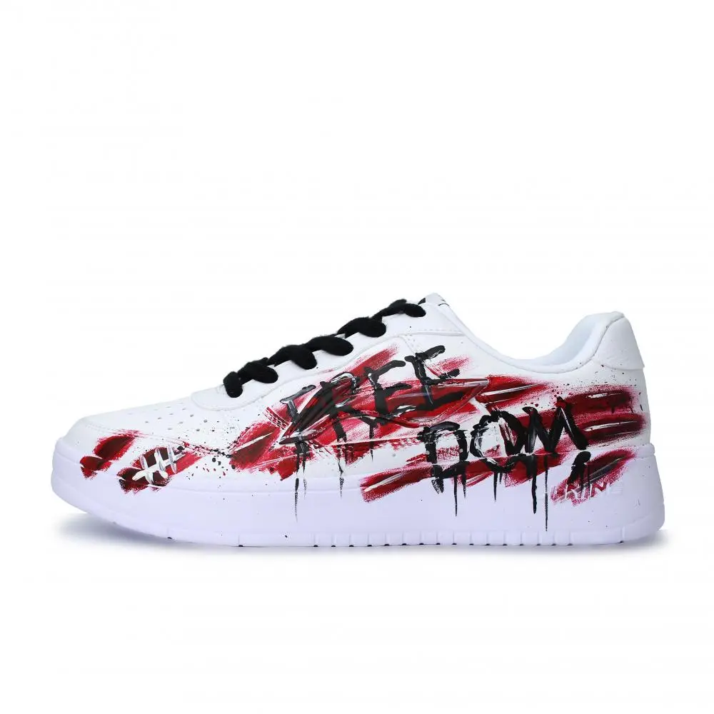 LiNing Pontoon Boats Wear resistant And Lightweight Low top Skateboard Shoes Unisex White Black Red