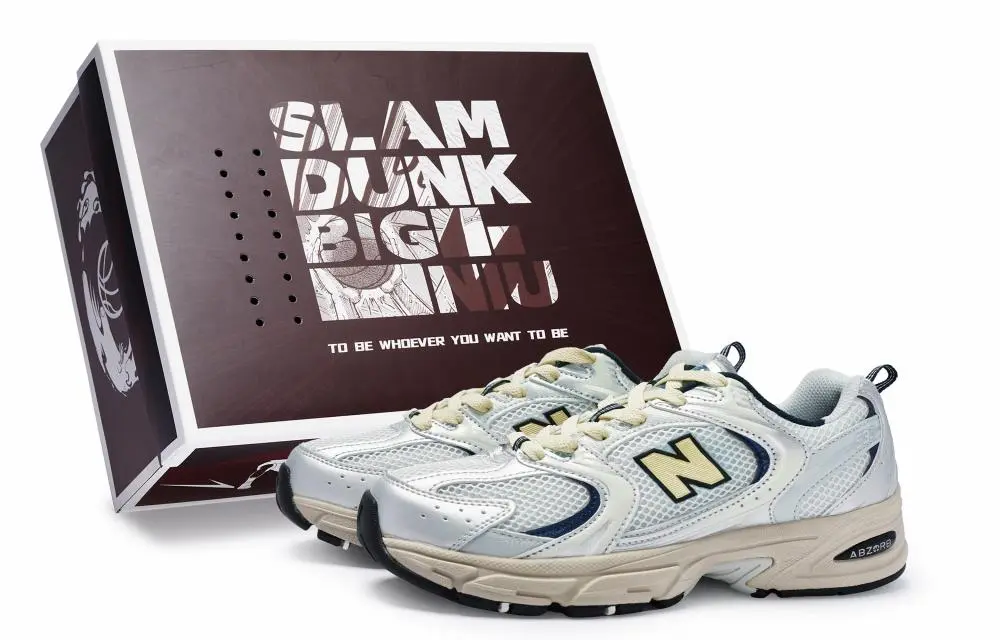 New Balance NB 530 Slip Resistant And Breathable Low Top Running Shoes Unisex Grayish Silver Beige