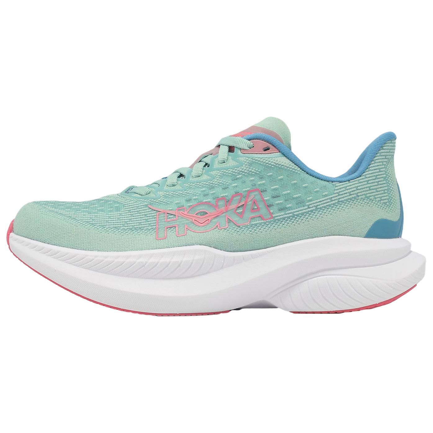 HOKA ONE ONE MACH 6 Breathable Support Running Shoes Women's Green Blue
