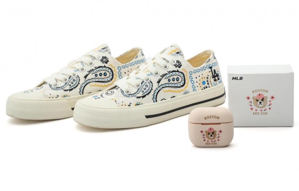 MLB Playball Canvas Shoes Unisex Low-Top White