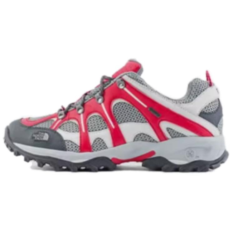 THE NORTH FACE Hedgehog Series Anti-Slip Wear-Resistant Low-Top Trekking Shoes Men's Gray Red