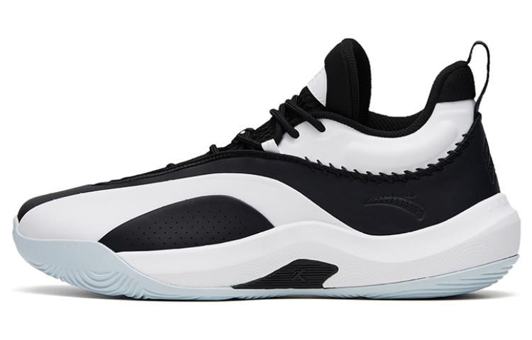 Anta KT Team Cushioning Anti-Slip And Wear-Resistant Low-Top Basketball Shoes Men's Black White