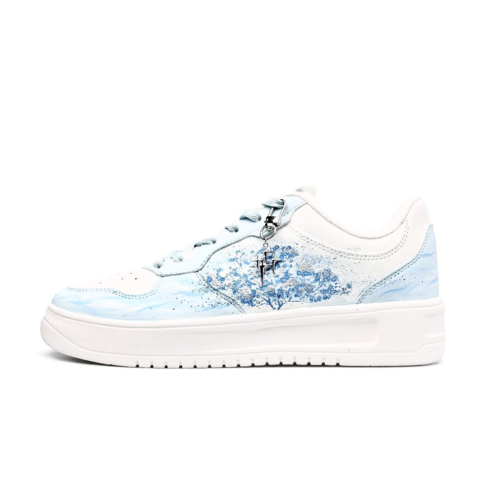 Anta Relaxed Slip Resistant, Abrasion Resistant, Breathable Low Top Skateboard Shoes Unisex Blue