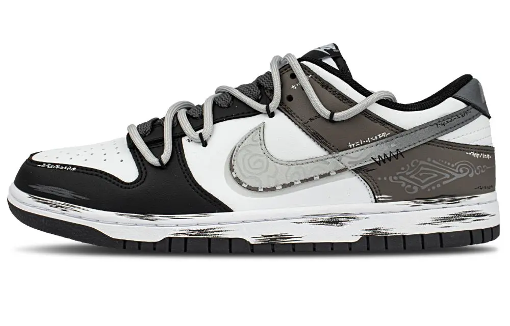 Nike Dunk Cushioning Low top Skateboard Shoes Unisex Black Gray