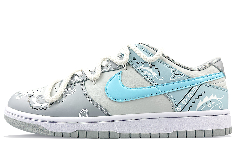 Nike Dunk Low-Top Skateboard Shoes Men's Gray Blue