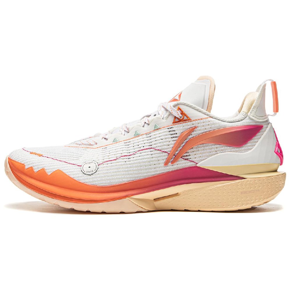 LINING JB2 Basketball Shoes Men's Low top White Orange