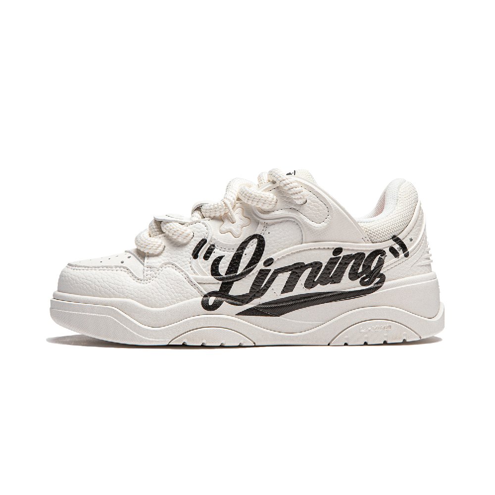 LiNing Zhi Cheng 2.0 Cushioning, Breathable, Height Increasing Low top Skateboard Shoes Women's Mist White