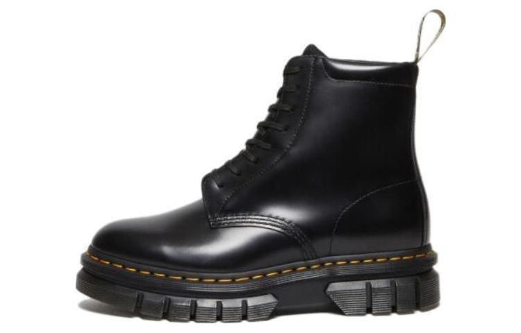 Dr. Martens Rikard Smooth Leather Platform Lace Up Boots 'Black'