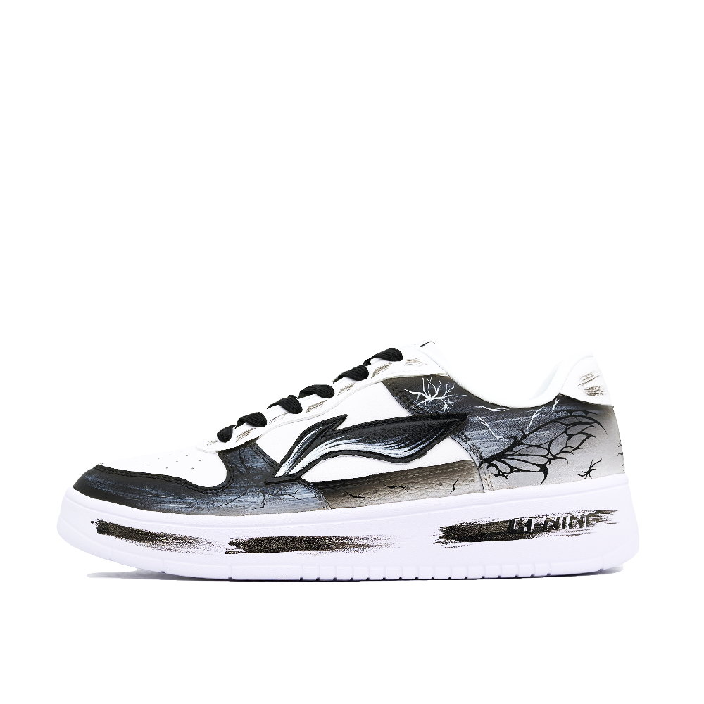 LiNing Pontoon Boats Abrasion Resistant Shock Absorbers Low Top Skateboard Shoes Men's White