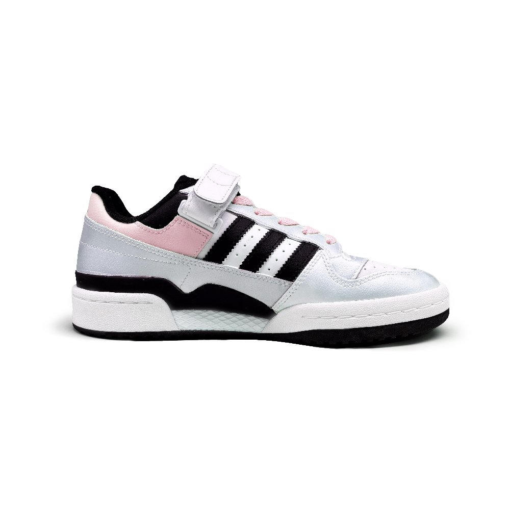Adidas Originals FORUM Quick-Drying Wear-Resistant Slip-Resistant Low-Top Skateboard Shoes Unisex Pink