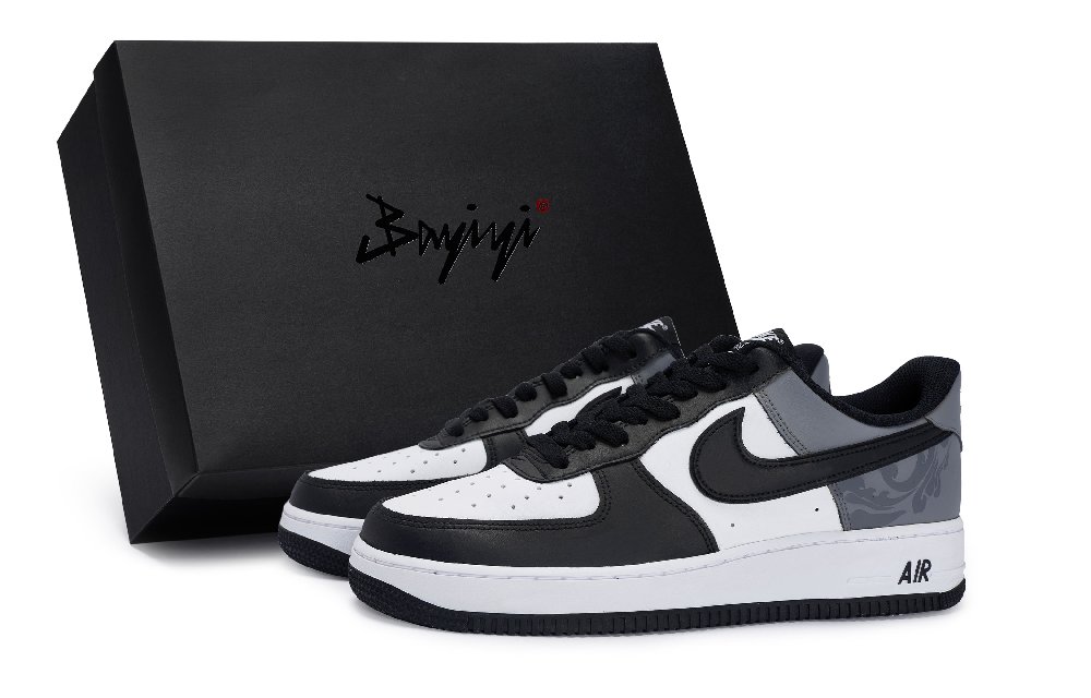 Nike Air Force 1 Skateboard Shoes Unisex Low-Top Gray/Black/White