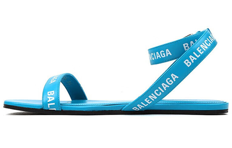Balenciaga Leather Sandals 'Blue' Women's