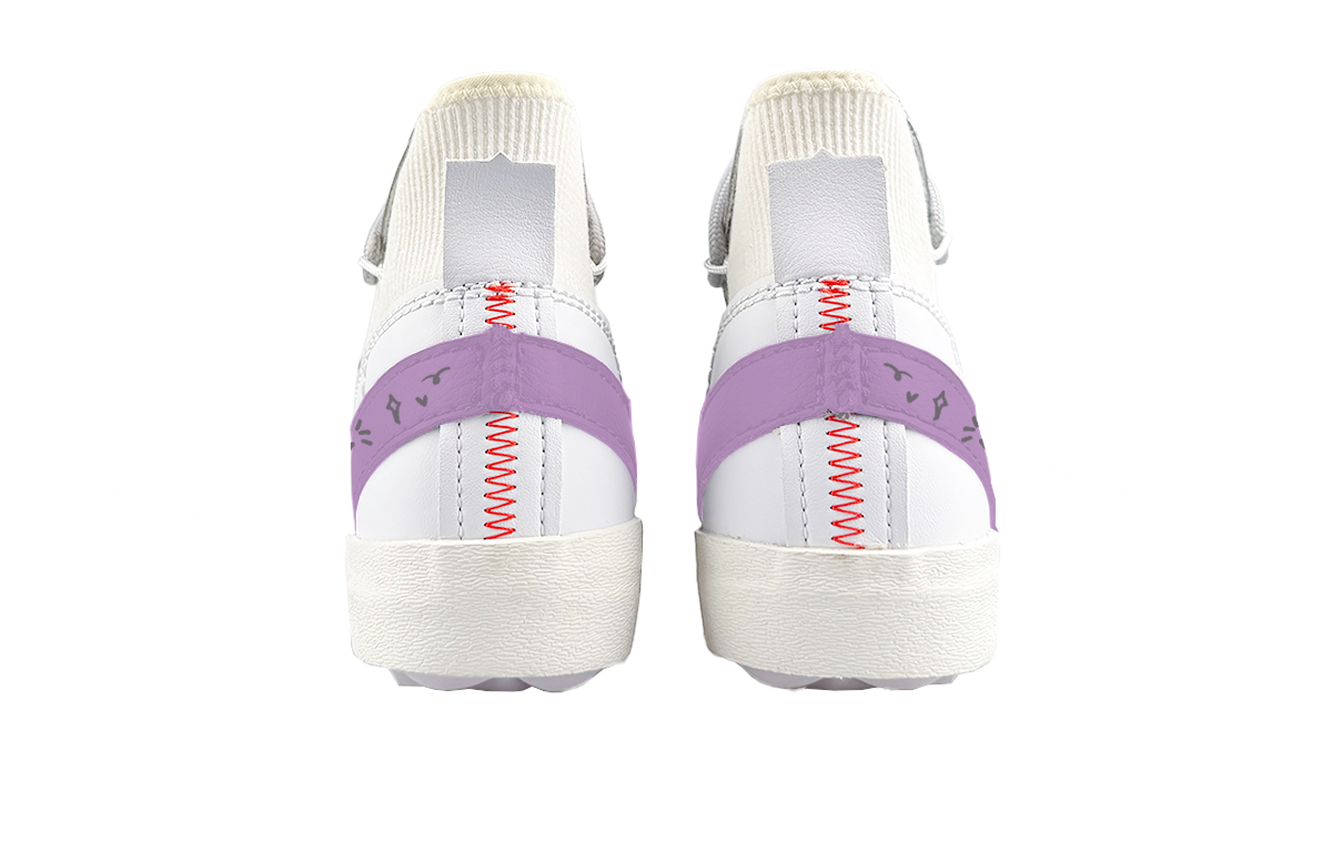 Nike Blazer Mid top Skateboard Shoes Unisex White Purple купить в интернет-магазине Yoocart с быстрой доставкой по России.