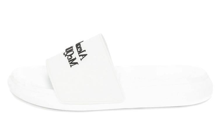 Alexander McQueen Pool Slide White Black