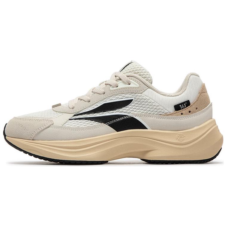 361° Anti-Slip Wear-Resistant Low-Top Casual Running Shoes Women's White Beige Black