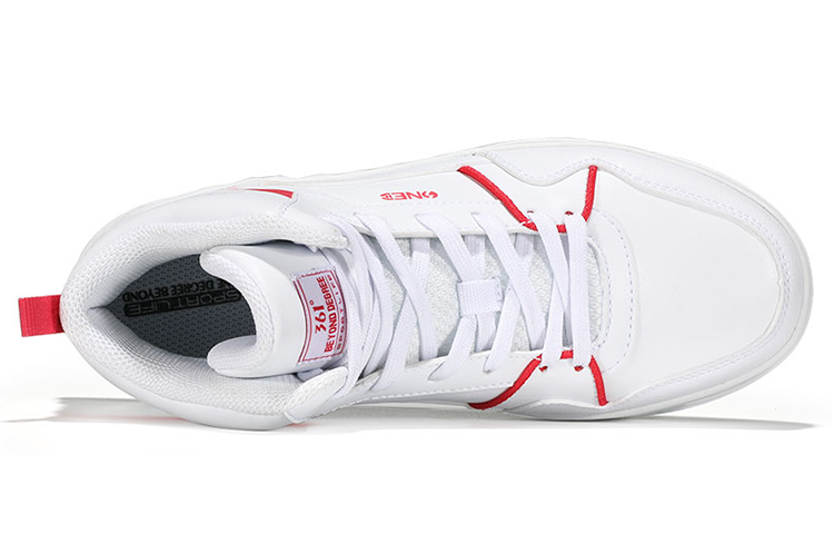 361° High Top Skateboard Shoes Women's White Red
