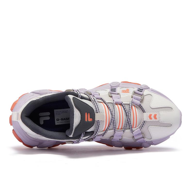 FILA FUSION EXOCET Mountains Shoes Low Top Casual Shoes Women's White Sand Gray Snow
