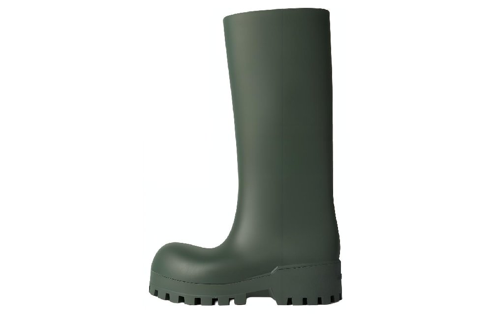 Balenciaga Bulldozer Rain Boots Women's Dark Green