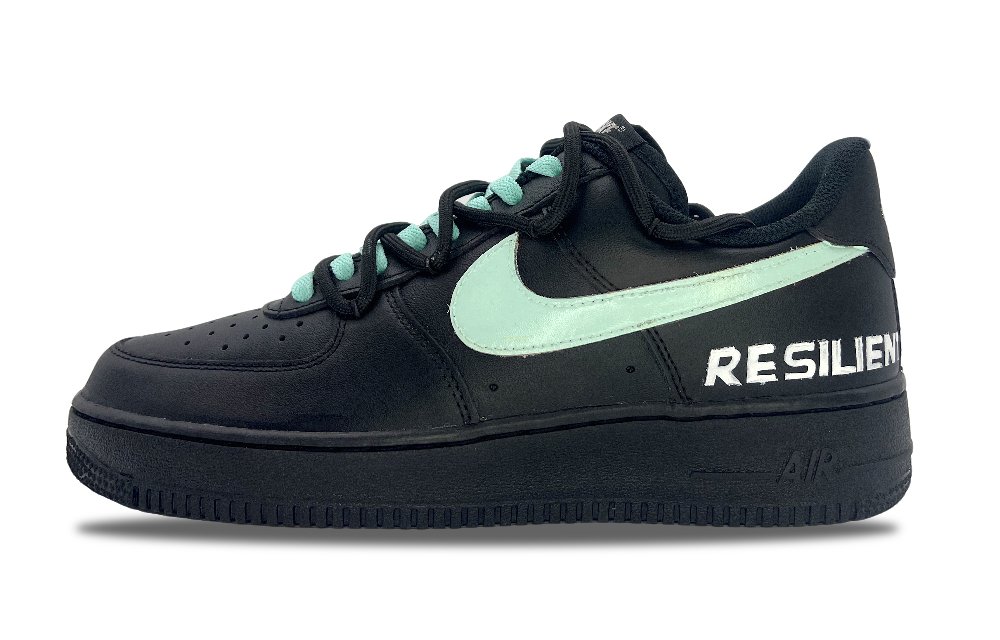 Nike Air Force 1 Abrasion Resistant Low Top Skateboard Shoes Unisex Black