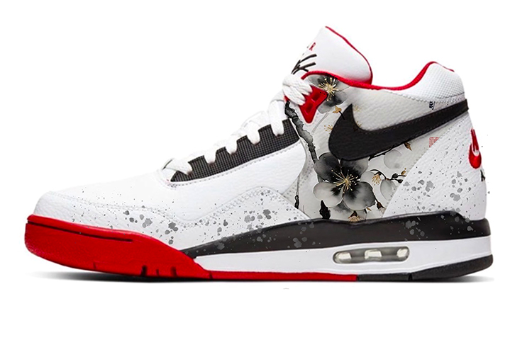 Nike Flight Legacy High-Top Vintage Basketball Shoes Men's Red White