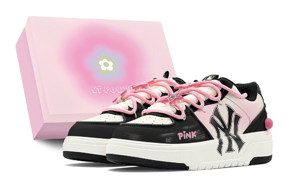MLB Chunky Liner Skateboard Shoes Unisex Low-Top Pink