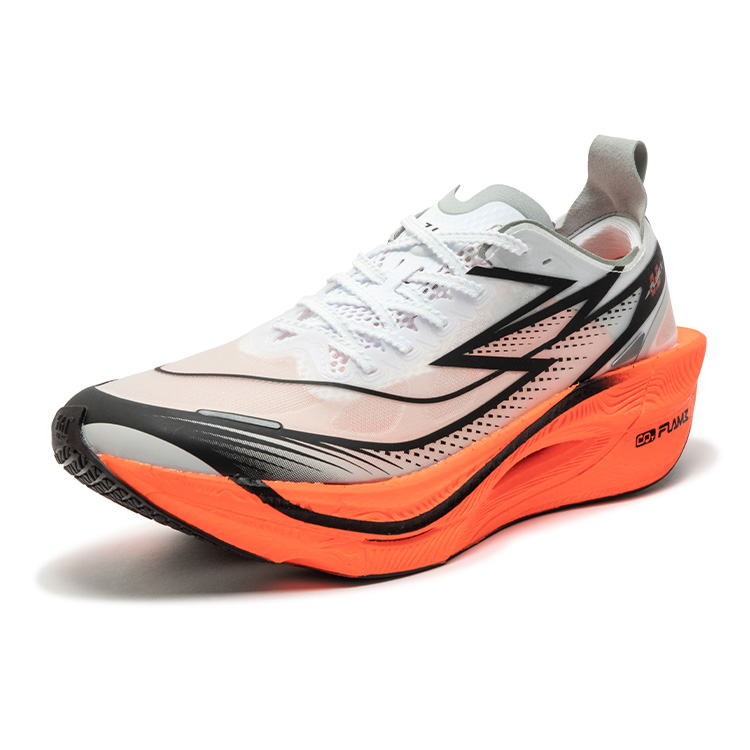 361° Flying Flame 3.5 Cushioning Anti-Slip Wear-Resistant Breathability Low-Top Running Shoes Unisex White Orange