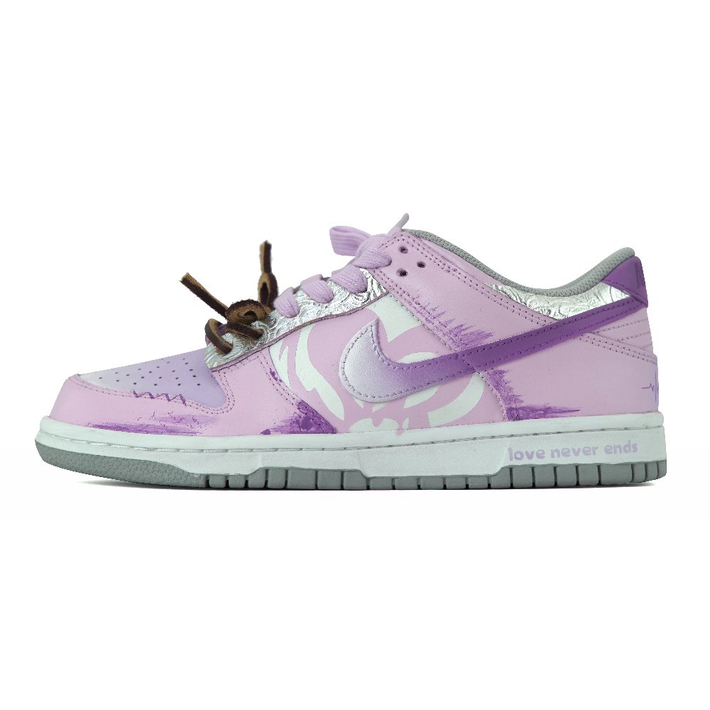 Nike Dunk Low Top Skateboard Shoes Unisex Light Purple