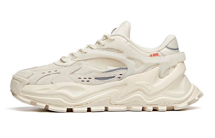 Anta Hot Slip-Resistant Cushioning Low-Top Chunky Sneakers Women's Light Beige White