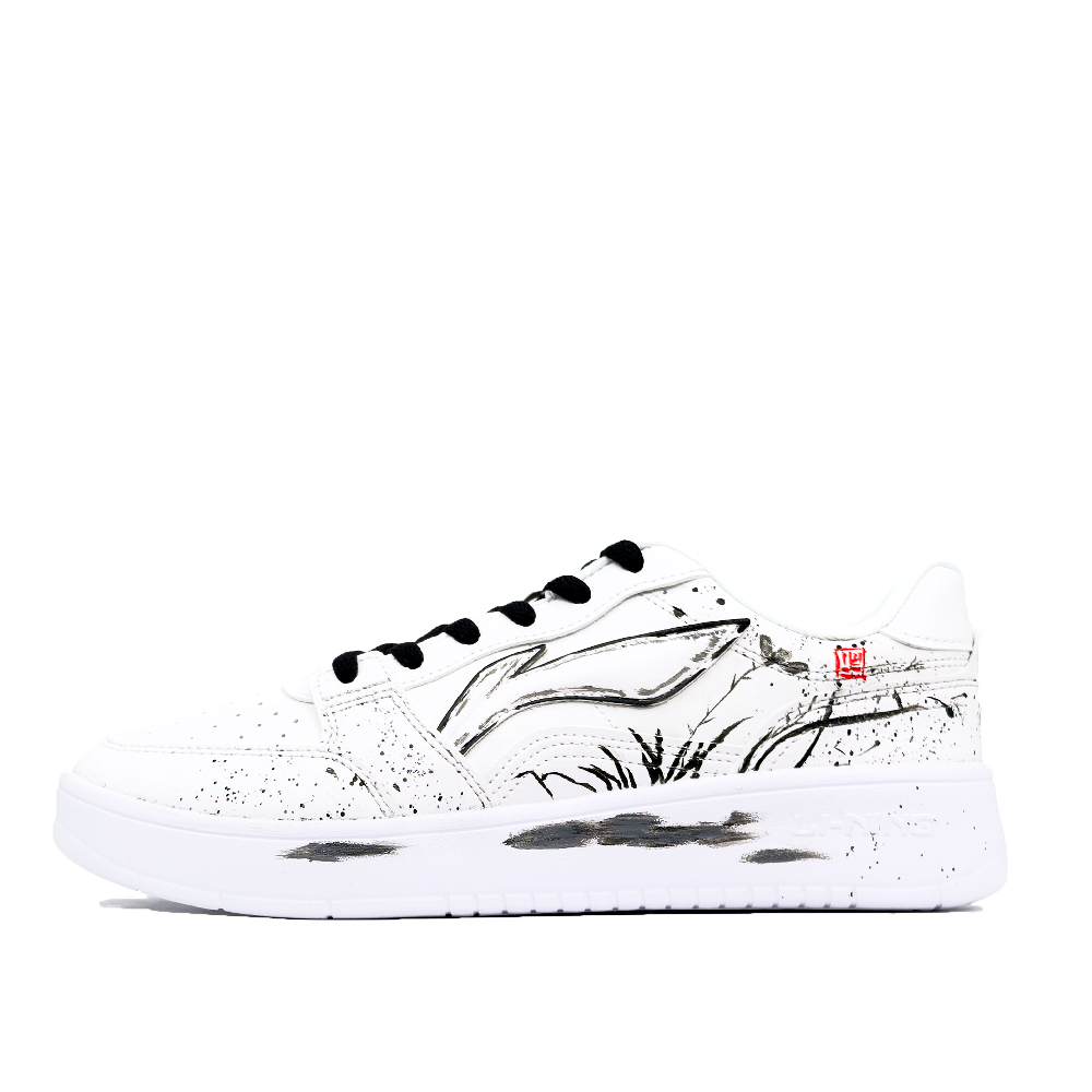 LiNing Acer Truncatum Anti Slip Wear Resistant Low Top Skateboard Shoes Men's White