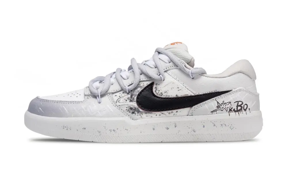 Nike SB Force 58 Smoky Condensed Purple Gray Abrasion Resistant Low top Skateboard Shoes Unisex