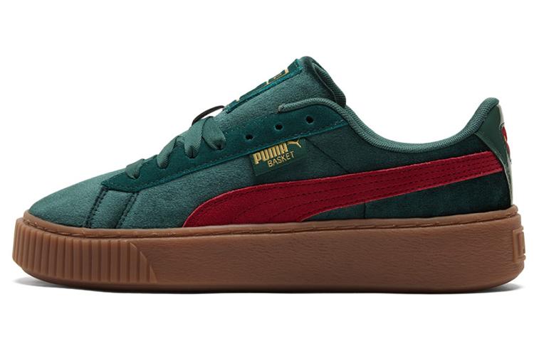 PUMA Platform Velvet Sneakers Green Women's